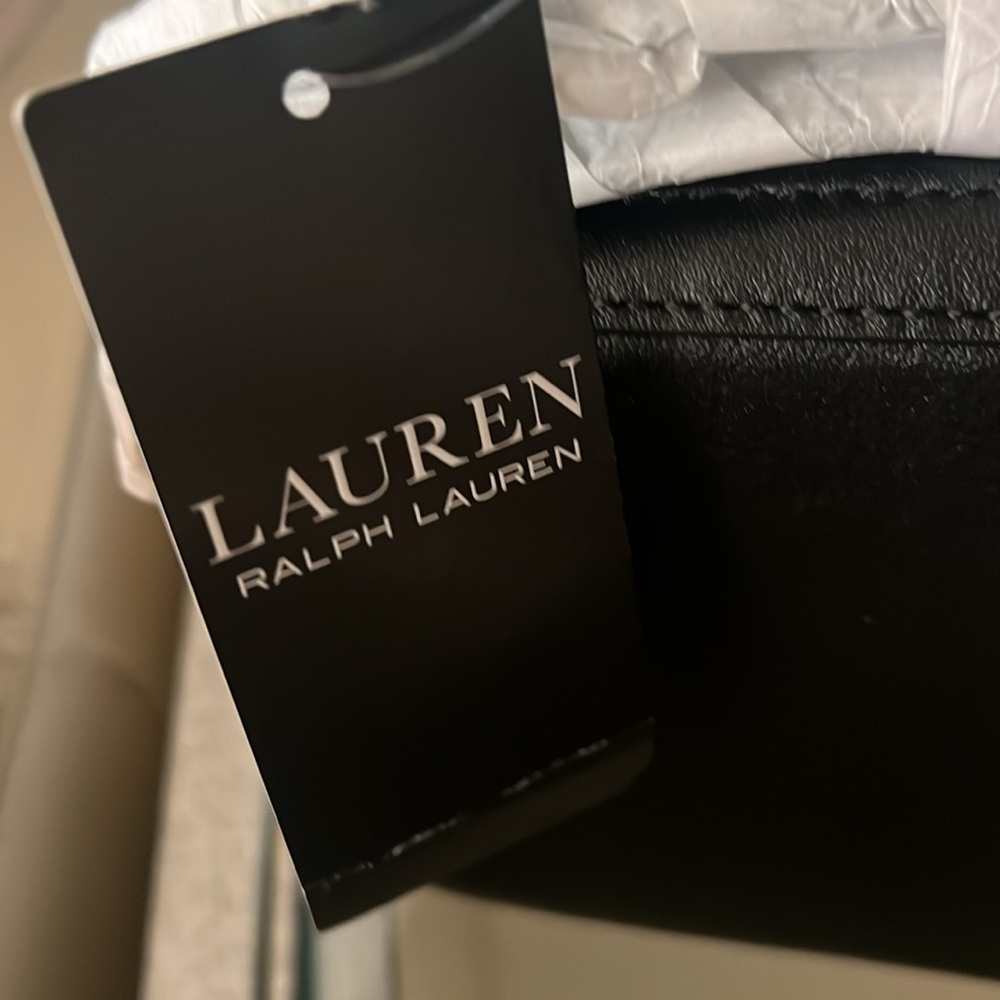 🆕 Lauren Ralph Lauren Leather Small Marcy Convertible Pouch - Picture 11 of 17